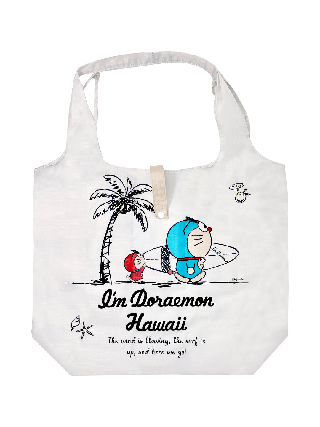 Doraemon White Hawaii Foldable エコバッグ – hi bags