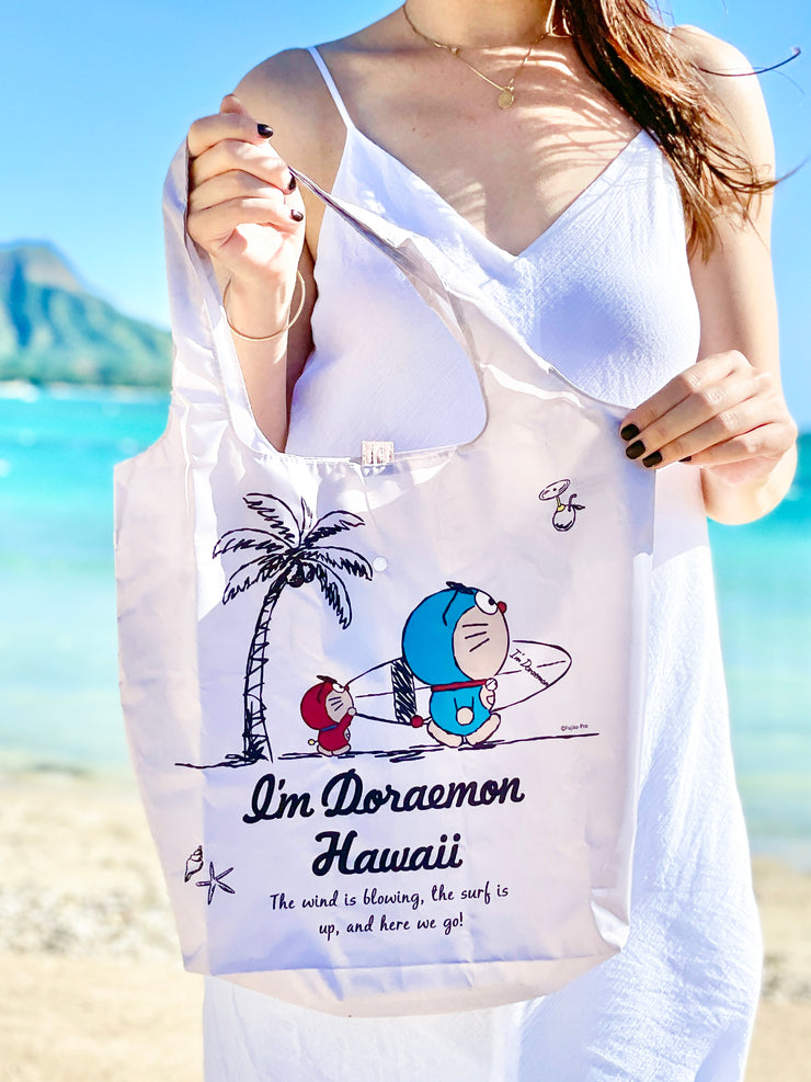 Doraemon White Hawaii Foldable エコバッグ